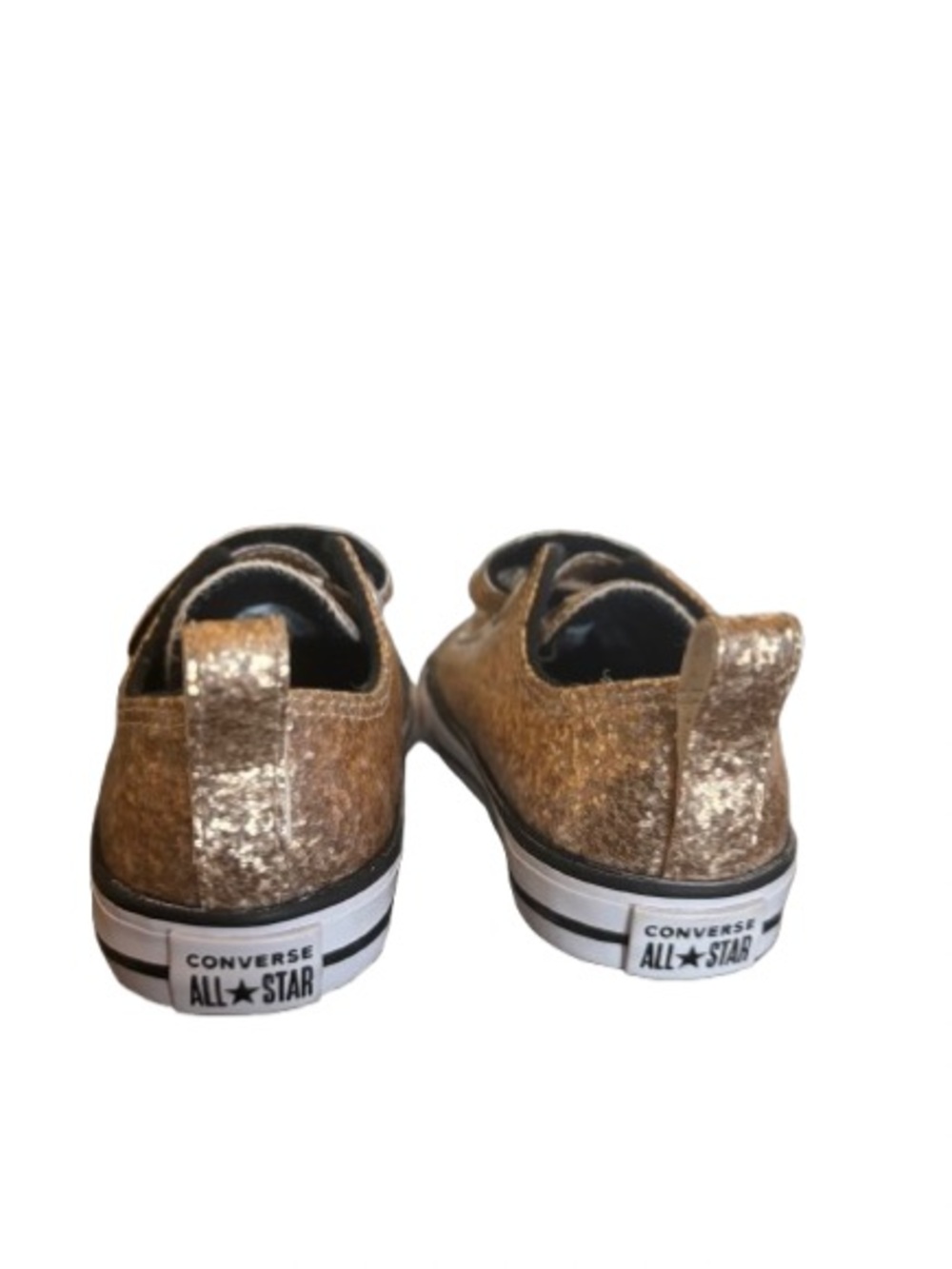 Converse Kids Gold Glitter Velcro Sneakers - Toddler - Picture 3 of 6